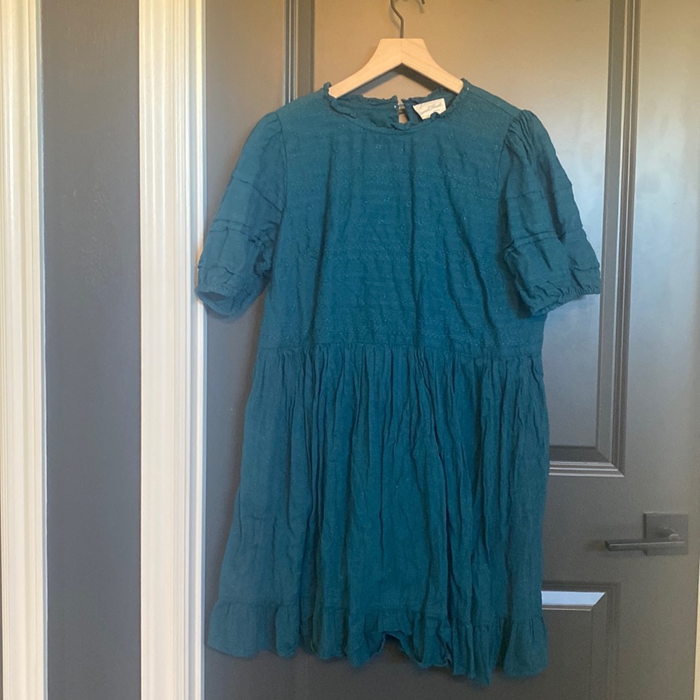 Universal Thread Blue Puff sleeve Midi Dress- L